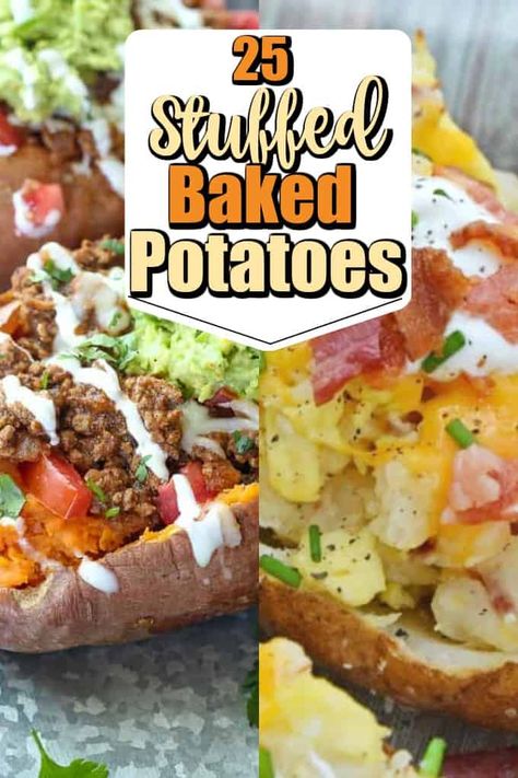 Meat Stuffed Baked Potatoes, Bbq Loaded Baked Potato, Gourmet Baked Potato, Stuffed Jacket Potato Recipes, Baked Potatoes With Meat, Stuffed Baked Potato Recipes, Sides Potatoes, Bbq Baked Potatoes, Baked Potato Dinner