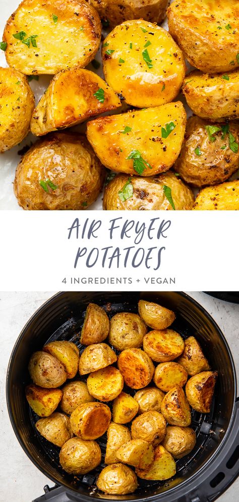 Air Fryer Potatoes, Fried Potatoes Recipe, Side Chick, Air Fryer Dinner Recipes, How To Cook Potatoes, Crispy Potatoes, Air Fryer Recipes Easy, Air Fryer Recipes Healthy, Air Fry