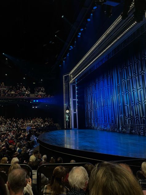 Musical theatre stage, full theatre Blue Theater Aesthetic, Blue Theatre Aesthetic, Stage With Audience, Crazy For You Musical, Audience Aesthetic, Theatre Audience, Stage Lights, Theater Kid, Future Vision