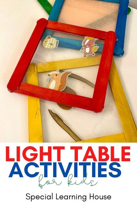 Toddler Light Table Activities, Table Activities For Kids, Light Table For Kids, Light Table Activities, Light Box Activities, Diy Light Table, Box Activities, Table Activities, Farm Light