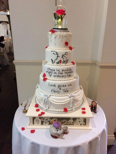 Cake Beauty And The Beast, Beauty And The Beast Wedding Cake, Beauty And The Beast Quince, Beauty And The Beast Wedding Theme, Beauty And The Beast Wedding, Beauty And Beast Wedding, Beauty And The Beast Theme, Disney Wedding Cake, Quinceanera Cakes