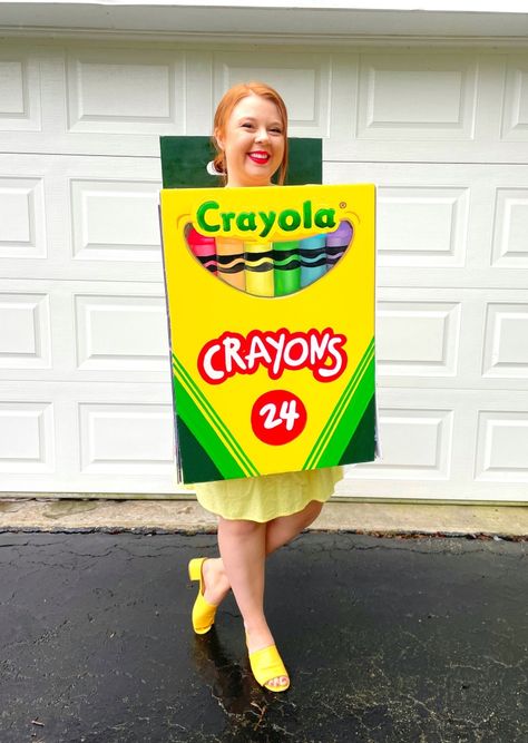 Crayon Halloween Costume Diy, Crayons Costume, Crayon Box Costume Diy, Crayola Box Costume, Halloween Crayon Costume, Halloween Costumes Crayons, Crayon Costume Diy, The Day The Crayons Quit Costume Diy, Box Of Crayons Costume Diy