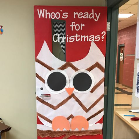 Owl Classroom Door, Owl Door Decorations, Classroom Christmas Door, Christmas Door Ideas, Door Decorations Classroom Christmas, Owl Door, Bullentin Boards, Owl Classroom, Class Door