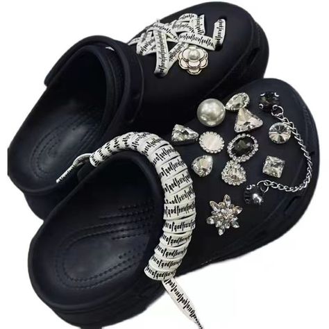 Smarter Shopping, Better Living! Aliexpress.com Bling Ornaments, Shoe Chains, Bedazzled Shoes Diy, Crocs Fashion, Bling Shirts, Jeweled Shoes, Cool Guy, Girly Shoes, Shoe Inspo