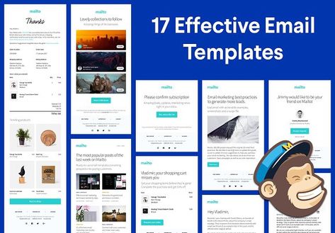 17 Responsive HTML Email Templates by Nice, Very Nice on @creativemarket Email Template Mailchimp, Mail Chimp Templates, Free Email Templates, Html Email Templates, Template Images, Mail Template, Responsive Email Template, Email Template Design, Responsive Email