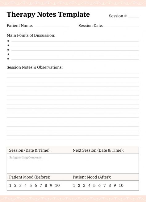 Therapy Notes Free Google Docs Template - gdoc.io Therapy Sheets Free Printable, Group Therapy Notes Template, Family Therapy Progress Notes, Counselling Notes Template, Counseling Session Plan Template, Therapist Note Template, Therapist Notes Template, Therapy Session Notes Template, Therapy Notes Counseling