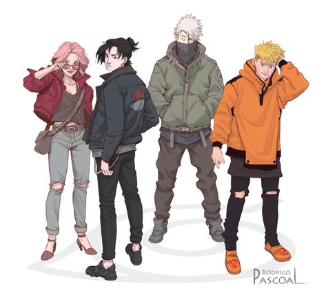 Konoha Fashion Week, Rodrigo Pascoal Naruto Team 7, Naruto Teams, Naruto Fan Art, Naruto Comic, Naruto Sasuke Sakura, Art Manga, Naruto Shippuden Sasuke, Naruto Cute, Naruto Kakashi