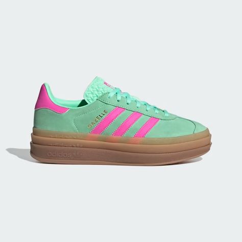 adidas Gazelle Bold Shoes - Turquoise | Women's Lifestyle | adidas US Gazelle Bold Shoes, Adidas Gazelle Bold, Gazelle Bold, Staple Shoes, Bold Shoes, Adidas Originals Gazelle, Adidas Spezial, Sneakers Adidas, Sole Sneakers