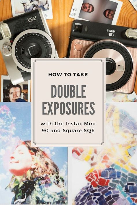 Taking double exposures with the Fujifilm Instax Mini 90 and Square SQ6 instant cameras. #instax #doubleexposure Instax Square Ideas, Instax Mini Ideas Photography, Instax Picture Ideas, Polaroid Tips, Instax Tips, Instax 90, Double Exposure Tutorial, Instax Photography, Instax Ideas