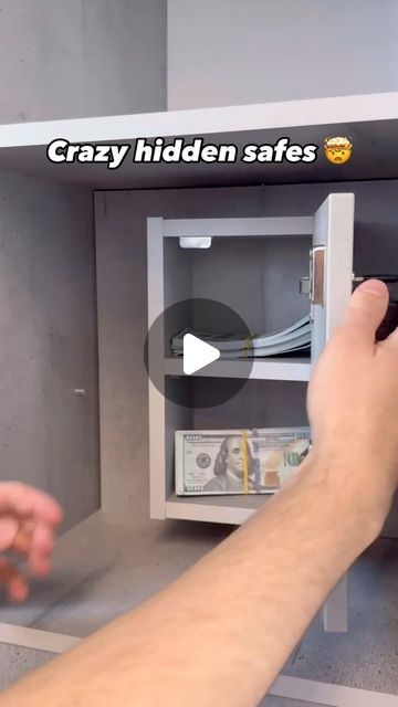 Small Safe In Closet, Cabinet Built Around Safe, Safe In Closet Hidden, Safe In Closet Ideas, Hidden Spaces Ideas, Secret Safe In Closet, Safety Lockers At Home, Safe In Wardrobe, Hiding Spots In House