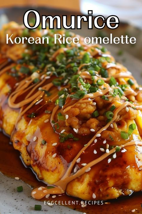 If you are craving a blend of savory and sweet flavors, Omurice (Korean Rice Omelette) is a must-try recipe. #Omurice recipe #omurice recipe japanese #omurice recipe japanese easy #omurice recipe japanese fried rice #omurice recipe japanese omelettes #omurice sauce #omurice sauce recipe #Korean Omurice #Korean Omurice recipe #omurice aesthetic korean #Korean Rice omelette Omurice Aesthetic, Easy Omurice Recipe, Omurice Recipe Japanese, Japanese Omurice, Rice Omelette, Omurice Recipe, Fluffy Omelette, Japanese Fried Rice, Egg Recipes For Dinner