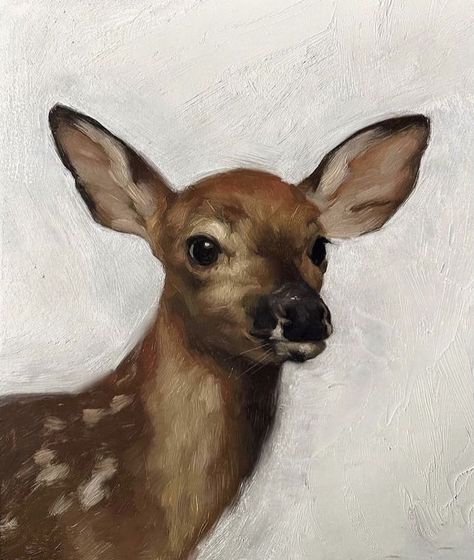 Jennifer Gennari, Fawn Deer, Animal Portraits Art, Kunst Inspiration, Have Inspiration, Arte Obscura, A Level Art, Art Inspiration Painting, Ethereal Art