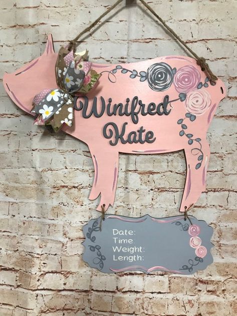 Door Hanger Hospital, Baby Door Hanger, Hospital Door Hanger, Hospital Door Hangers, Baby Door Hangers, Baby Gift Ideas, Hospital Door, Baby Door, White Bohemian