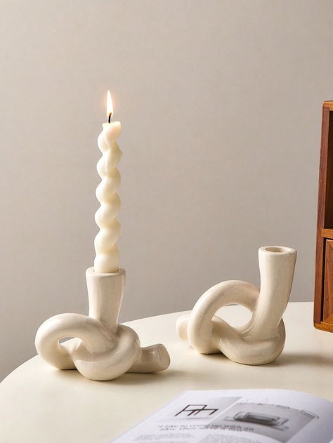 White  Collar  Porcelain   Embellished   Home Decor Ceramic Candle Stick Holders, Mantel Tv, Candle Pottery, Long Candle Holder, Candle Holders Ceramic, Tv Stand Kitchen, Candle Holder Ceramic, Candle Holder Christmas, Ceramic Christmas Decorations