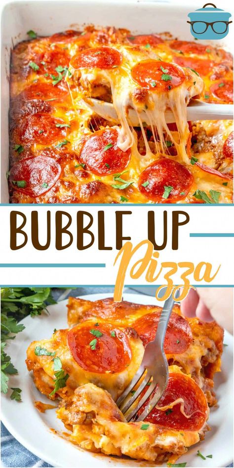 Sausage Mozzarella, Bubble Pizza, Bubble Up Pizza, Pizza Video, Biscuit Casserole, Pizza Casserole, Meat Appetizers, Bubble Up, Pizza Recipes Homemade