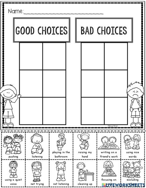 Peraturan Kelas, Think Sheet, Bad Choices, Classroom Expectations, Classroom Behavior Management, Aktivitas Montessori, Classroom Behavior, School Worksheets, Beginning Of The School Year