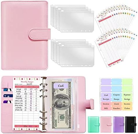 Money Saving Binder, Saving Binder, Saving Budget, Binder System, Monthly Budgeting, Cash Organizer, Money Planner, Binder Accessories, Pink Sheets