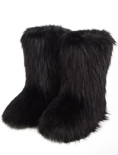 Black Fur Boots, Fluffy Boots, Suede Flats Shoes, Fluffy Shoes, Fuzzy Boots, Fur Snow Boots, Black Ugg Boots, Boots Flat, Faux Fur Boots