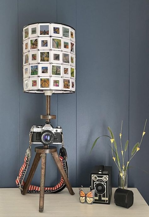 Ikea Table Lamp, Camera Decor, Spider Lamp, Camera Lamp, Ikea Lamp, Lampe Diy, Diy Lampe, Ikea Hackers, Deco Retro