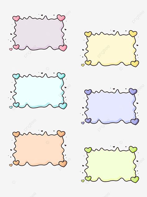 Border Cute Design, Shape For Design, Love Border Design, Small Border Designs, Title Border Design, Pink Border Design, Cute Borders Designs, Shapes For Design, Heart Border Design