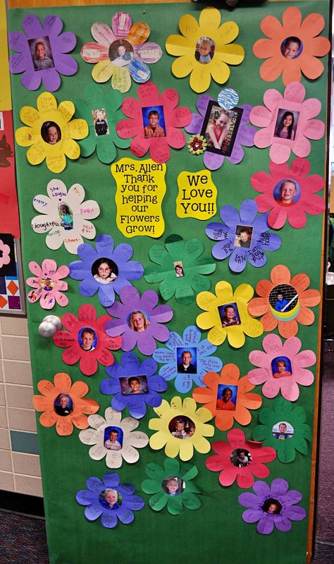 The first week in May is traditionally Teacher appreciation week. I was the PTO rep over this week. I choose a theme of "Nurturing Gard... Teacher Appreciation Week Door, Spring Classroom Door, Preschool Door, Teacher Appreciation Doors, Spring Door Decoration, School Door Decorations, Classroom Doors, Spring Classroom, Teacher Doors