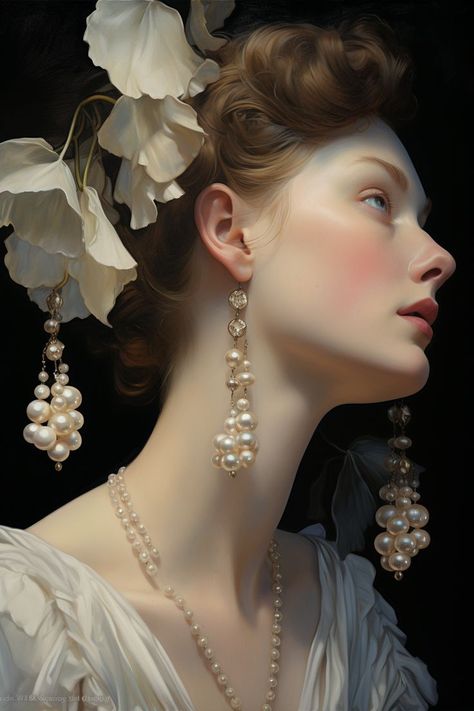 ♔ Dorota Piotrowiak - Artiste Polonaise (Polish) "Girl with a Pearl" Polish Girl, Victorian Portraits, Fine Art Portrait Photography, Rennaissance Art, Portraiture Painting, Soyut Sanat Tabloları, Female Art Painting, Fine Art Portraits, Beautiful Dark Art