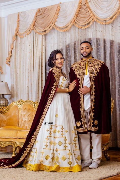 best wedding dress designers in Ethiopia Habesha Dress Wedding, Traditional Ethiopian Wedding Dress, Traditional Arabic Wedding Dress, Ethiopian Traditional Dress Weddings, Ethiopian Melse, Habesha Wedding Dress, Eritrean Wedding, Ethiopian Wedding Dress, Habesha Wedding