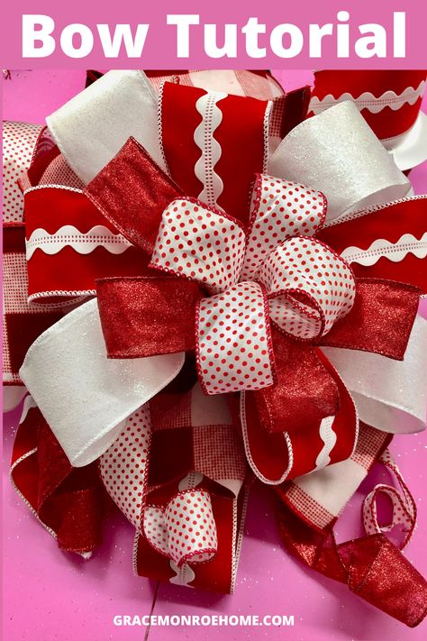 Learn to Make a Beautiful Bow Bow Maker Diy, Bow Maker Tutorial, Making Bows For Wreaths, Wreath Making Tutorials, Bow Making Tutorials, Funky Bow, Diy Wreath Bow, Bow Maker, Christmas Bows Diy