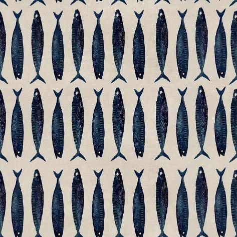 size: 12x12in Art Print: Fish Pattern II by Katie O'Shea : Italian Pattern, Wall Stencil Patterns, Fish Pattern, Fish Patterns, Canvas Frames, Fish Print, Poplar Wood, Fish Art, Canvas Home