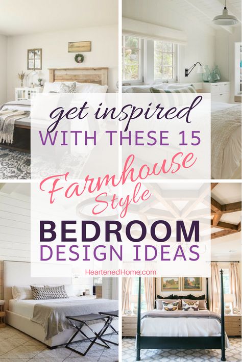 Farmhouse Shabby Chic Bedroom, Farmhouse Bar Ideas, Interior Design Bloggers, Bedroom Decor On A Budget, Farmhouse Style Bedrooms, Design Your Bedroom, Beautiful Farmhouse, Master Bedrooms, Farmhouse Bedroom