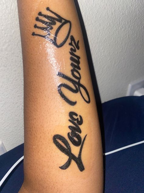 Jcole Quote Tattoos, Love Yourz J Cole Tattoo Neck, Love Yourz J Cole Tattoo Men, Love Yourz J Cole Tattoo Forearm, Dreamville Tattoo, Love Yours J Cole Tattoo, Jcole Tattoo Ideas, J Cole Inspired Tattoo, Jcole Tattoo