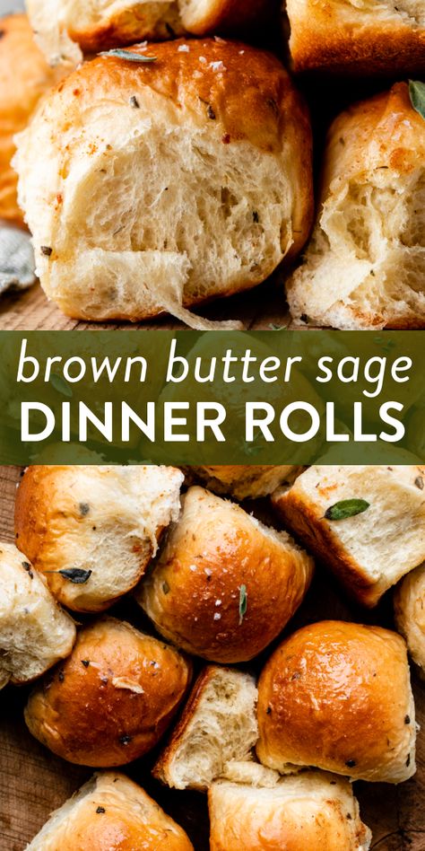 Thanksgiving Roll Recipes, Brown Butter Rolls, Nontraditional Thanksgiving Recipes, First Time Thanksgiving Dinner, Thanksgiving Recipes Different, 2024 Thanksgiving Recipes, Dinner Rolls Thanksgiving, Homemade Rolls For Thanksgiving, Fall Dinner Rolls