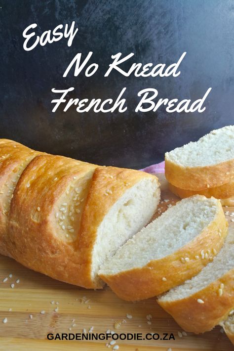 No Yeast French Bread, Light Fluffy Bread Recipe, Vegan French Bread Recipe, Bread Recipes No Knead, No Knead French Bread, French Bread Easy, No Knead Bread Recipes, Onion Dishes, Baguette Recipes