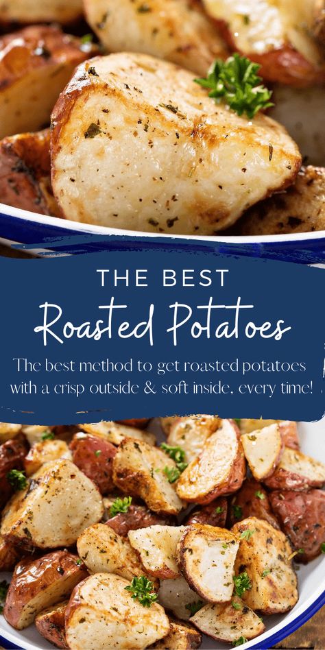 Sharing my easy method for the BEST Oven Roasted Potatoes with tons of flavor, a crisp outside and soft, fluffy inside! #Potatoes #OvenRoastedPotatoes #RoastedPotatoes #SideDish #EasySideDish #PotatoRecipes Best Oven Roasted Potatoes, Red Potatoes Recipe, Red Potato Recipes, Novice Chef, Garlic Roasted Broccoli, Potatoes Roasted, Herb Roasted Potatoes, Healthy Potatoes, Roasted Red Potatoes