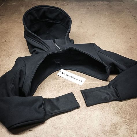 Crisiswear Clothing on Instagram: “Pictured: our ever so #comfortable, warm and stylish Dystopia #Shrug. Our new #sweatshirt material is thick, lofty, warm, and holds its…” Hoodie Shrug, Tech Wear, Festival Clothes, Black Shrug, Festival Chic, Look Festival, Sewing Pattern Shop, Dream Fashion, Diy Clothes Design