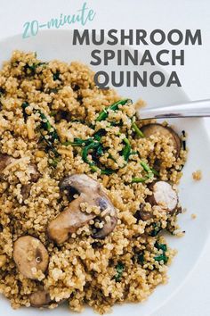 Quinoa Recipes Easy, Quinoa Recipes Healthy, Mushroom Spinach, Plats Healthy, God Mat, Deilig Mat, Quinoa Recipes, Veggie Dishes, Spaghetti Squash