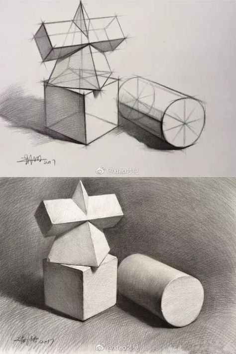 Geometric Shapes Drawing, Basic Sketching, Human Painting, Shadow Drawing, Life Drawing Reference, Perspective Drawing Lessons, Geometric Shapes Art, Art Basics, Pottery Jar