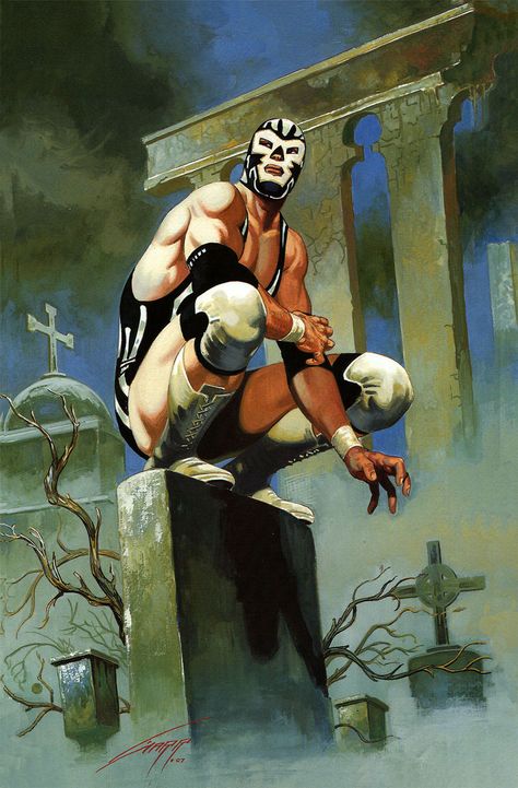 Mexican Wrestler, Latino Art, Mexican Culture Art, Arte Horror, Mexican Art, Drawing Poses, Drawing Reference Poses, Comic Books Art, Art Reference Photos