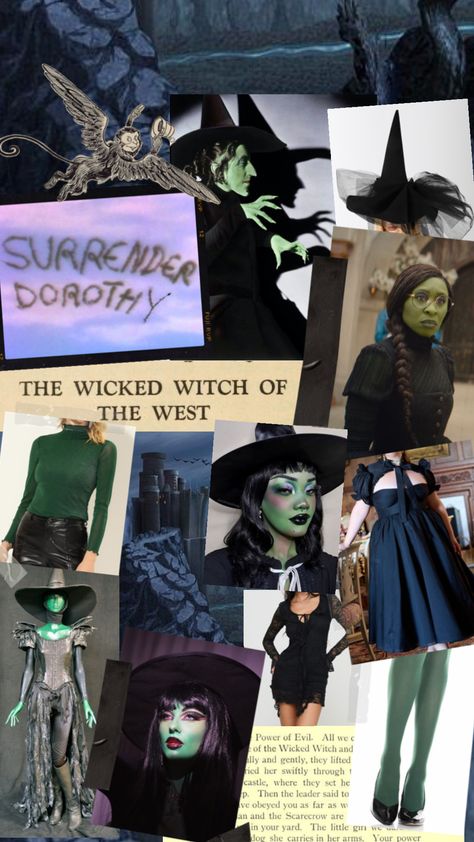 Wicked witch of the west Halloween costume inspo #wicked #wizardofoz #elphaba Elphaba Costume, Wicked Witch Costume, Wicked Costumes, Wicked Witch Of The West, Witch Of The West, Costume Inspo, Ethical Shopping, Group Costumes, Group Halloween Costumes