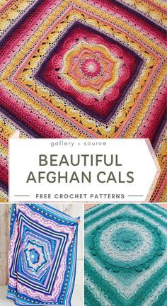 Beautiful Crochet Afghan CALs With Free Patterns Crochet-a-long is when the crochet pattern is published in parts, and everybody can follow it as they work on the design. These parts usually include phototutorials and very clear instructions that are very helpful, especially with more complex designs. This collection covers three of the most popular crochet CALs, which revolve around the theme of crochet afghans. These intricate big blankets are made with lots of different stitches and technique Crochet A Long Blanket, Complex Crochet Blanket, Complex Crochet Patterns, Beautiful Crochet Blanket Patterns, Crochet Cal Blanket Patterns Free, Crochet A Long Projects, Intricate Crochet Blanket, Crochet Afghans Free Patterns Beautiful, Crochet Along Blanket Patterns Free