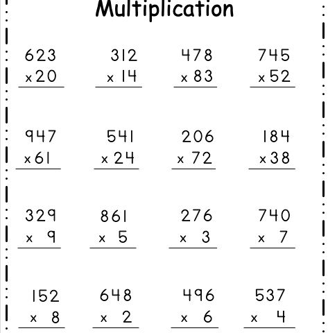 2-Digit Multiplication | Worksheet School Gr 4 Math Worksheets, 4th Grade Multiplication Worksheets, Free Printable Multiplication Worksheets, Multiplication Practice Worksheets, Free Multiplication Worksheets, Multiplication Facts Worksheets, Printable Multiplication Worksheets, Math Fact Worksheets, Free Math Resources