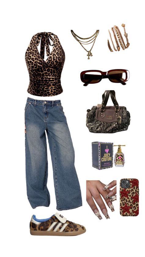 Leopard Y2k, Leopard Print Outfit, Y2k Leopard Print, Leopard Print Outfits, Fashion Sense, Leopard Print, Girl Outfits