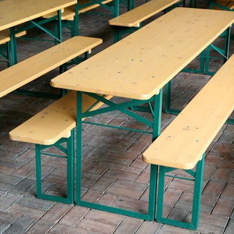 German Beer Garden Tables http://www.oktoberfesthaus.com German Beer Garden Table, German Beer Garden, Biergarten Table, Amsterdam Flat, Cafe Bench, Beer Table, Brewery Design, Property Ideas, Garden Tables