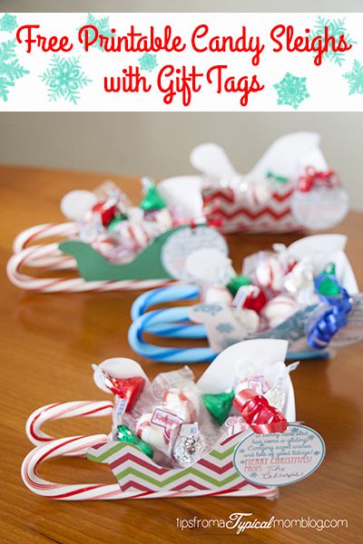 These Free Printable Christmas Candy Sleighs with Gift Tags make the perfect neighbor gifts and are so fun to make with the kids! They are so inexpensive and it's what we are using for teacher, friend and visiting teaching gifts this year. So cute! Candy Sleighs, Christmas Candy Crafts, Candy Sleigh, Candy Cane Sleigh, Candy Cane Crafts, Christmas Candy Gifts, Christmas Treat Bags, Halloween Crafts For Toddlers, Candy Crafts