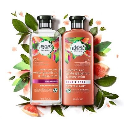 Herbal Essences Bio:Renew Naked Volume White Grapefruit & Mosa Mint Shampoo - 13.5oz Body Wash Packaging, Ogx Hair Products, White Grapefruit, Herbal Essence, Oriflame Beauty Products, Mint Shampoo, Green Cosmetics, How To Grow Natural Hair, Pure Aloe Vera