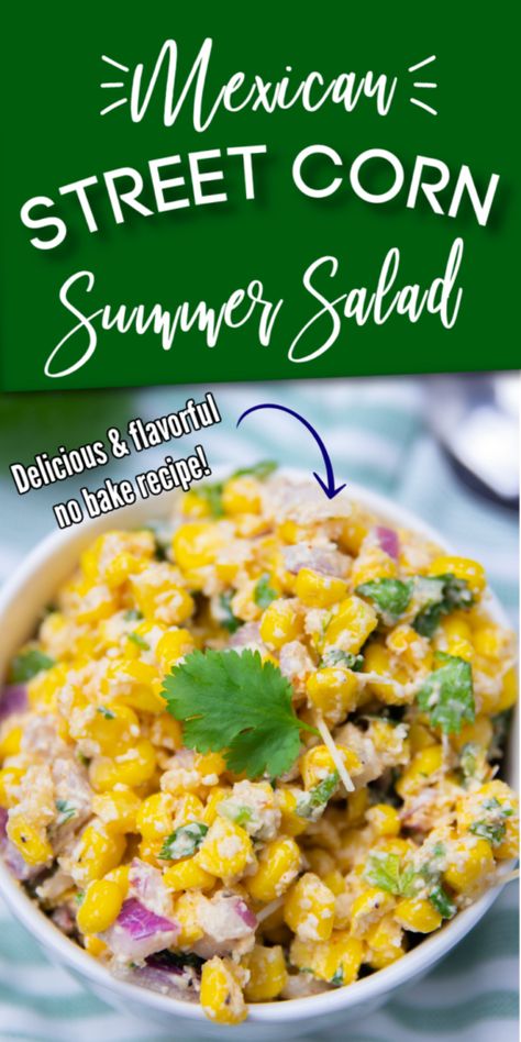 Cold Corn Salad, Corn Salad Recipe Easy, Easy Corn Salad, Cold Side Dishes, Corn Recipes Side Dishes, Cold Salad Recipes, Picnic Side Dishes, Street Corn Recipe, Corn Side Dish