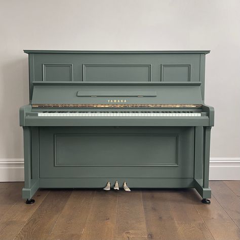 Refinish Piano, Painted Piano, Dix Blue, Piano Shop, Painted Pianos, Piano Decor, Old Pianos, Upright Piano, Diy Furniture Renovation