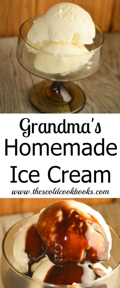 With summer on its way, Grandma's Homemade Ice Cream is a custard-style vanilla frozen treat the entire family will enjoy. Old Fashioned Homemade Ice Cream, Custard Ice Cream Recipe, Homemade Vanilla Ice Cream Recipe, Grandma Recipes, Kaizen Foam, Ice Cream Recipes Machine, Custard Ice Cream, Homemade Custard, Vanilla Ice Cream Recipe