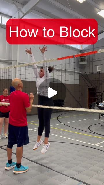 Coach Chijo on Instagram: "How to Block  This drill provides a starting point to learn block timing. Actual timing in live games will vary depending on things like hitter's arm swing speed, hang time, blocker's height or vertical jump, etc. Fine-tune it in your practice.  #volleyball #volley #volleyballplayer #volleyballgirls #voleibol #voleybol #pallavolo #volleyballtraining #volleyballteam #sport #volleyballislife #sports #volleyballlife #volleyballgame #volleyballtime #athlete #fitness #training #workout #sports" How To Block Volleyball, Opposite Hitter Volleyball, How To Block In Volleyball, Outside Hitter Volleyball Drills, Blocking Drills Volleyball, Volleyball Blocking Drills, Volleyball Passing Drills At Home, Blocking Volleyball, Volleyball Blocking