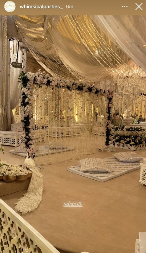 Bedroom Inspirations Men, Pakistani Wedding Decor, Nikah Decor, Nikah Ceremony, Dream Wedding Decorations, Desi Wedding Decor, Wedding Planning Decor, Islamic Wedding, Big Fat Indian Wedding